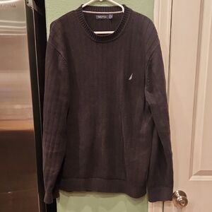Nautica Men's Black Crewneck Sweater